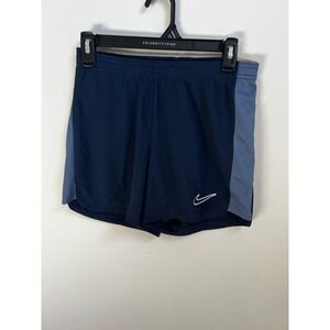 Nike Dri Fit Womens Athletic Shorts Navy Blue White Swoosh‎ Standard Fit XS NWT